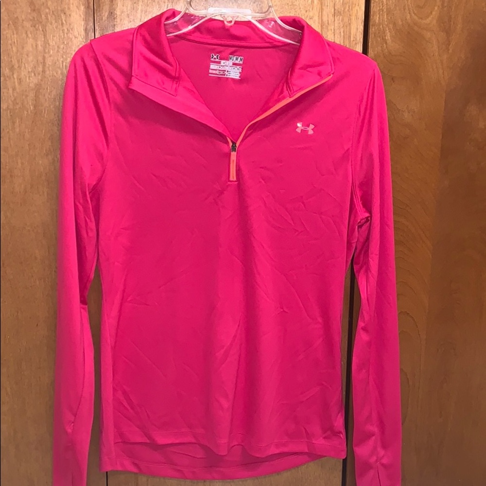 Pink Under Armour Heat Gear 1/4 Zip